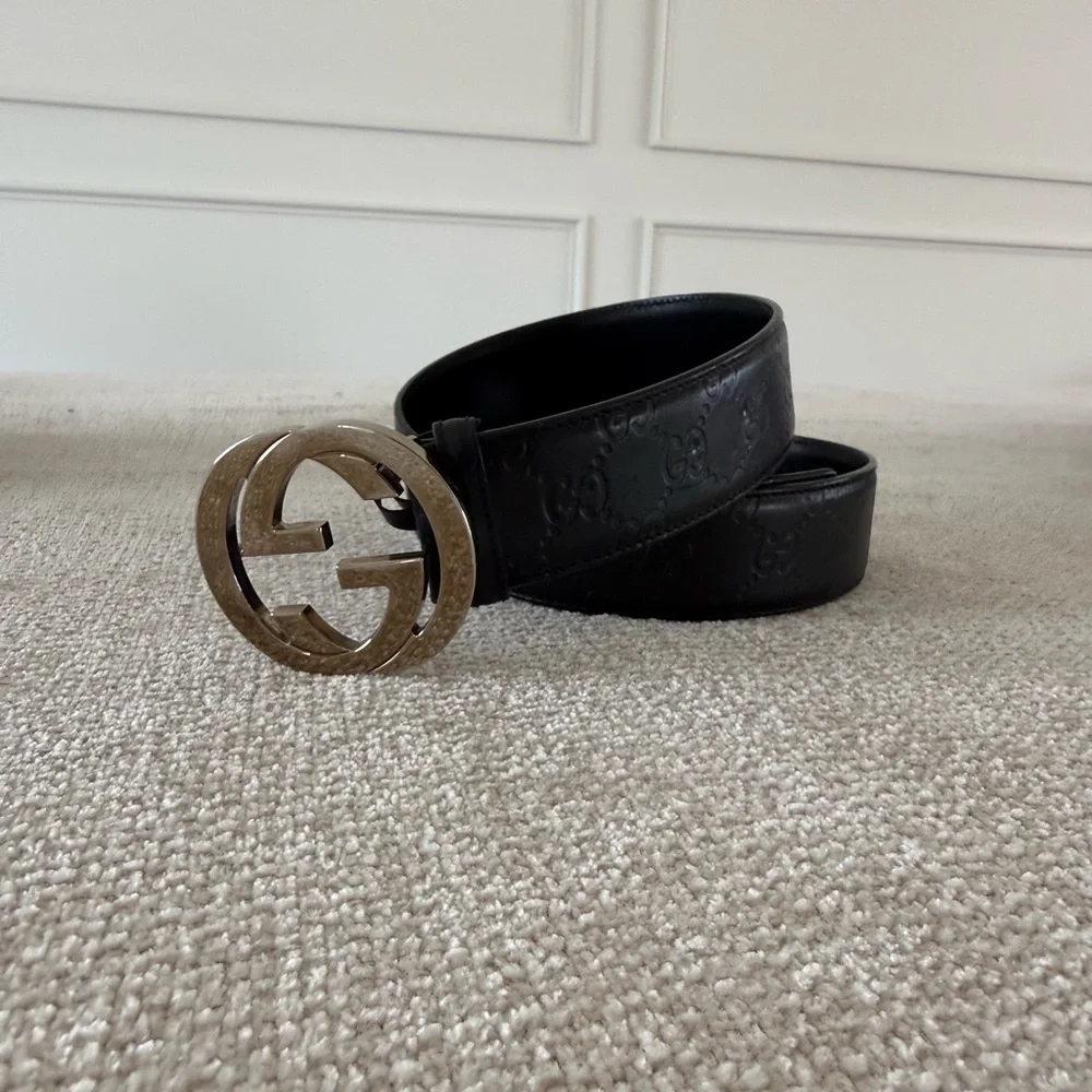 Gucci Black Guccissima Leather Interlocking G - Picture 4 of 5